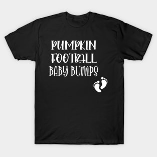 Pumpkin Football Baby Bumps / Football Pregnancy Announcement / Cute Halloween Pumpkin Gift New For Mom T-Shirt